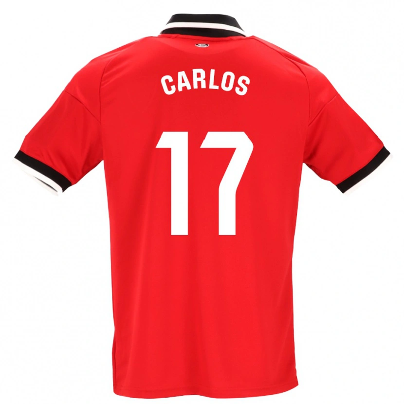 Danxen Kinder Carlos González #17 Schwarz Weiß Rot Auswärtstrikot Trikot 2026/27 T-Shirt