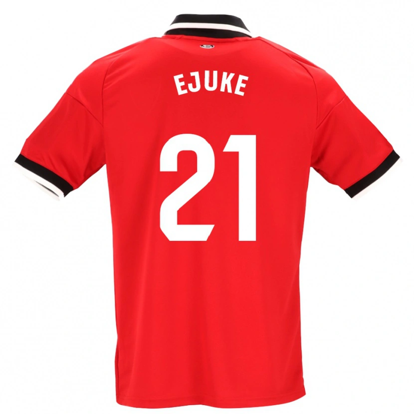 Danxen Kinder Chidera Ejuke #21 Schwarz Weiß Rot Auswärtstrikot Trikot 2026/27 T-Shirt