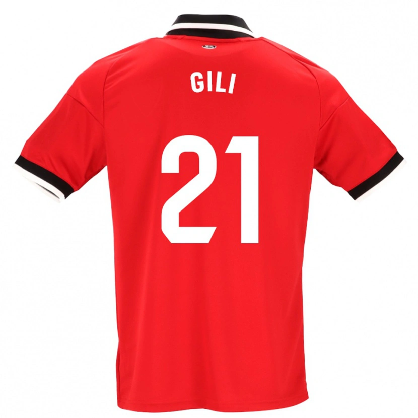 Danxen Kinder Gemma Gili #21 Schwarz Weiß Rot Auswärtstrikot Trikot 2026/27 T-Shirt
