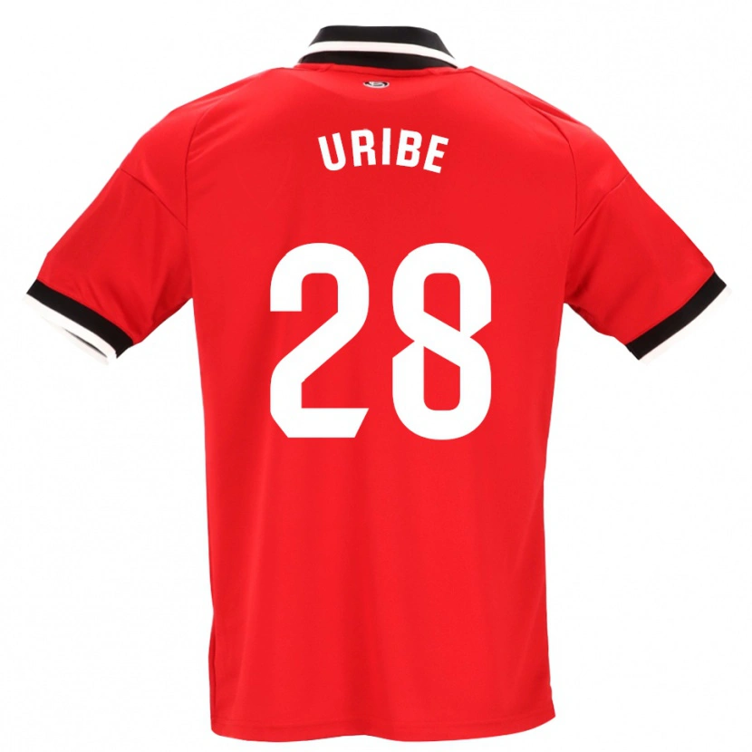 Danxen Kinder Raúl Uribe #28 Schwarz Weiß Rot Auswärtstrikot Trikot 2026/27 T-Shirt