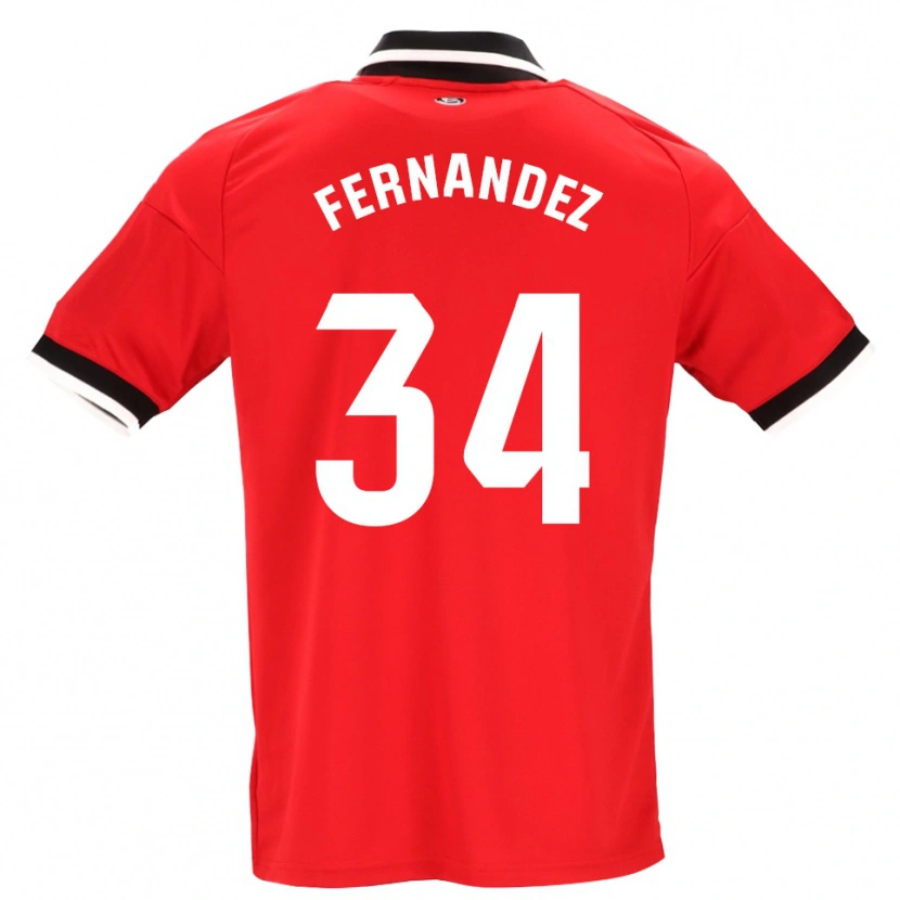 Danxen Kinder Marc Fernández #34 Schwarz Weiß Rot Auswärtstrikot Trikot 2026/27 T-Shirt