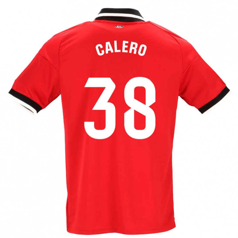 Danxen Kinder Josema Calero #38 Schwarz Weiß Rot Auswärtstrikot Trikot 2026/27 T-Shirt