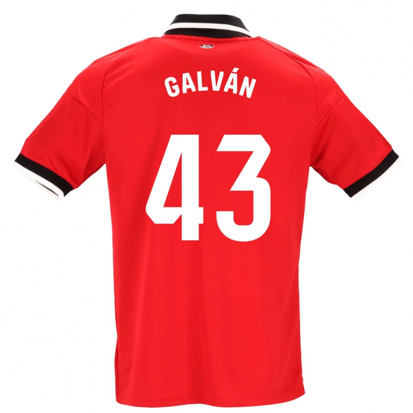 Danxen Kinder Arnaudis Galván #43 Schwarz Weiß Rot Auswärtstrikot Trikot 2026/27 T-Shirt