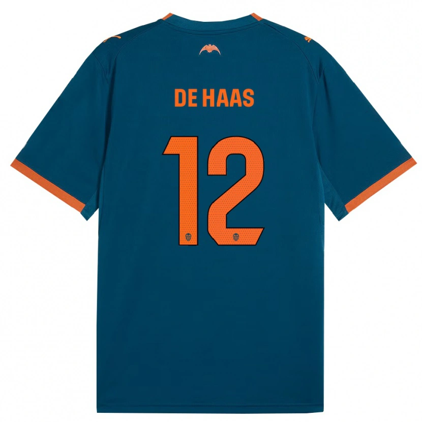 Danxen Kinder Justin De Haas #12 Stahlblau Orange Auswärtstrikot Trikot 2026/27 T-Shirt