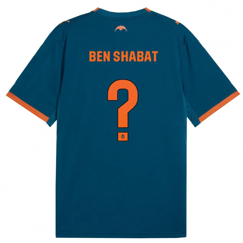 Danxen Kinder Arad Ben Shabat #0 Stahlblau Orange Auswärtstrikot Trikot 2026/27 T-Shirt