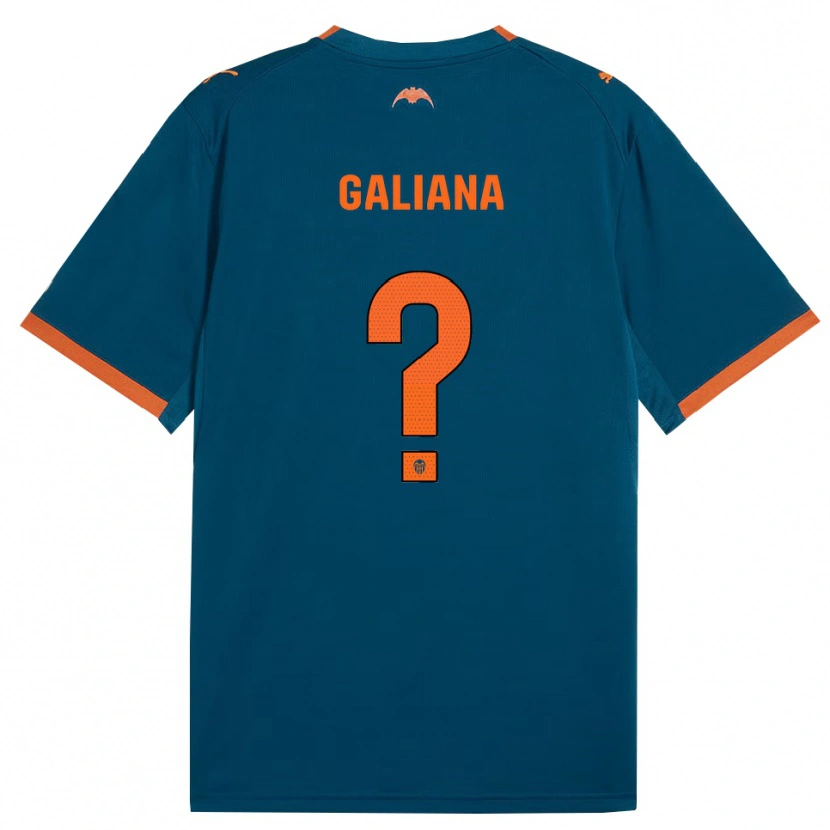 Danxen Kinder Omar Galiana #0 Stahlblau Orange Auswärtstrikot Trikot 2026/27 T-Shirt