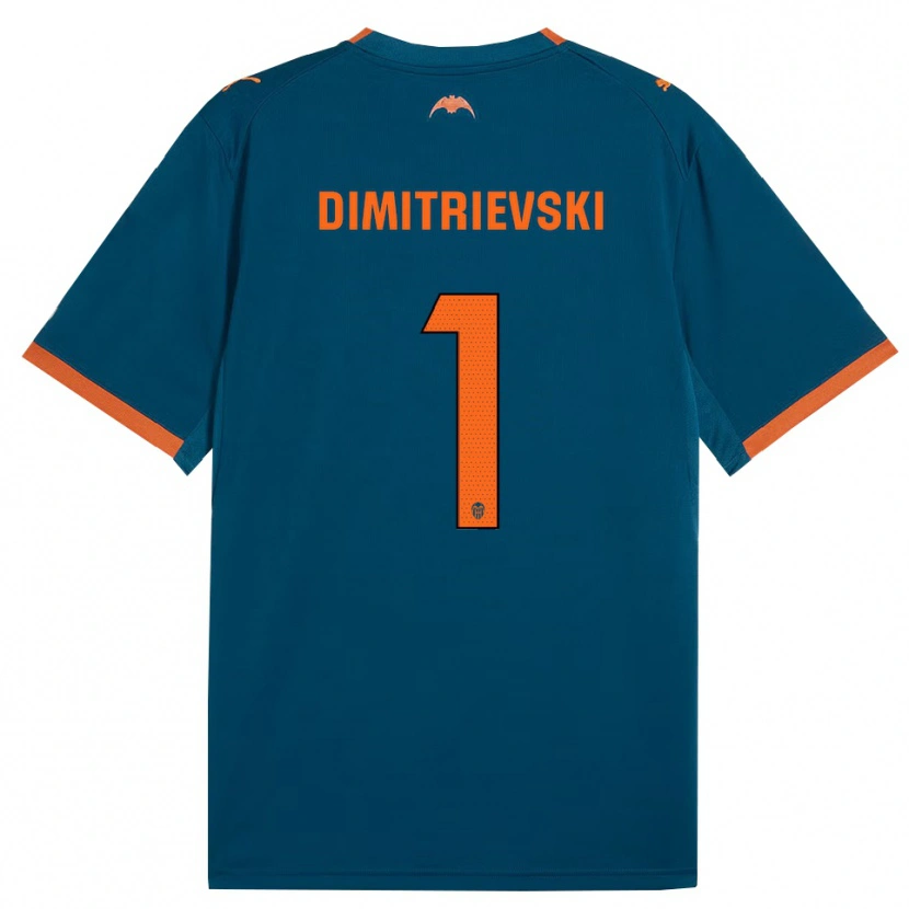 Danxen Kinder Stole Dimitrievski #1 Stahlblau Orange Auswärtstrikot Trikot 2026/27 T-Shirt
