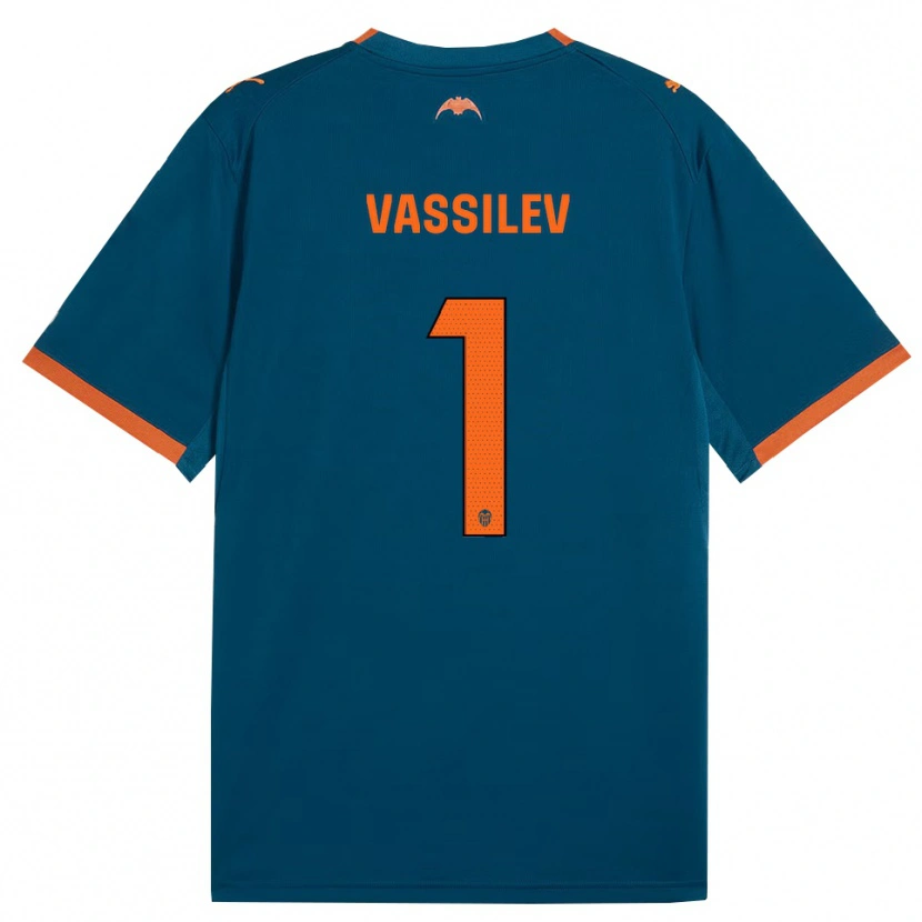 Danxen Kinder David Vassilev #1 Stahlblau Orange Auswärtstrikot Trikot 2026/27 T-Shirt