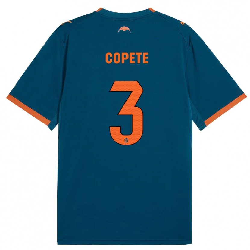Danxen Kinder José Copete #3 Stahlblau Orange Auswärtstrikot Trikot 2026/27 T-Shirt
