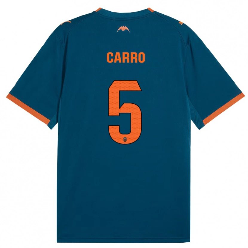Danxen Kinder Marta Carro #5 Stahlblau Orange Auswärtstrikot Trikot 2026/27 T-Shirt