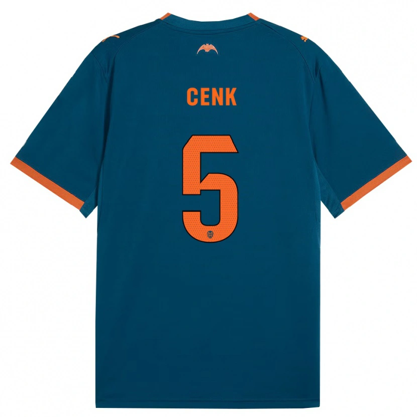 Danxen Kinder Cenk Ozkacar #5 Stahlblau Orange Auswärtstrikot Trikot 2026/27 T-Shirt