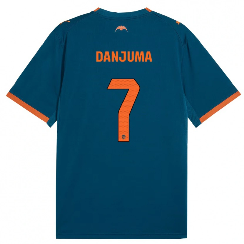 Danxen Kinder Arnaut Danjuma #7 Stahlblau Orange Auswärtstrikot Trikot 2026/27 T-Shirt