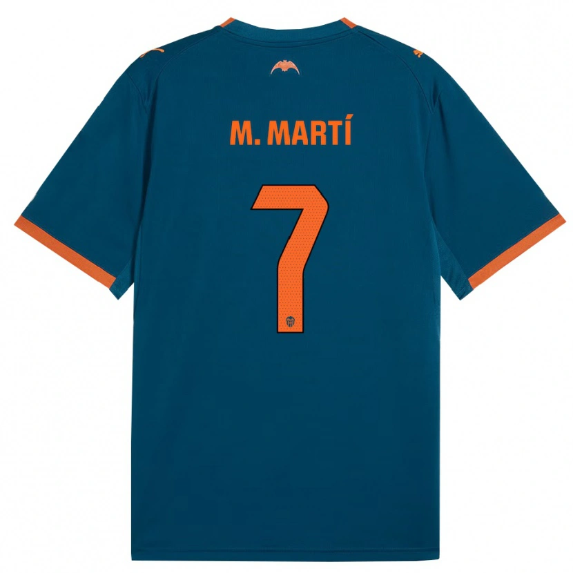 Danxen Kinder Marina Martí #7 Stahlblau Orange Auswärtstrikot Trikot 2026/27 T-Shirt
