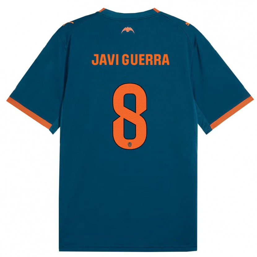 Danxen Kinder Javi Guerra #8 Stahlblau Orange Auswärtstrikot Trikot 2026/27 T-Shirt