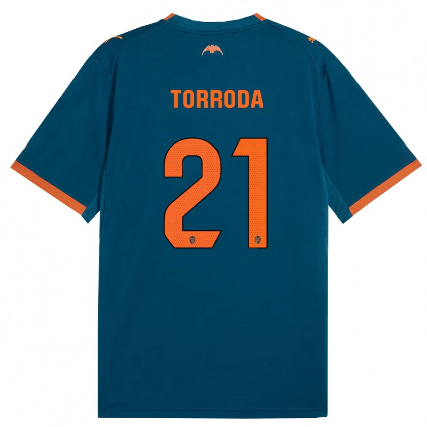 Danxen Kinder Anna Torroda #21 Stahlblau Orange Auswärtstrikot Trikot 2026/27 T-Shirt