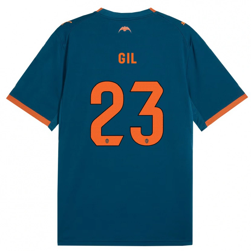 Danxen Kinder Elena Gil #23 Stahlblau Orange Auswärtstrikot Trikot 2026/27 T-Shirt