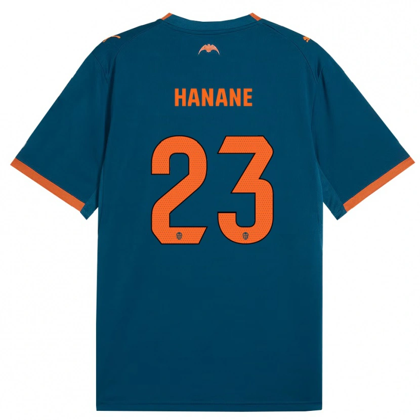 Danxen Kinder Hanane Ait El Haj #23 Stahlblau Orange Auswärtstrikot Trikot 2026/27 T-Shirt
