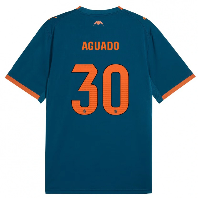 Danxen Kinder Julia Aguado #30 Stahlblau Orange Auswärtstrikot Trikot 2026/27 T-Shirt