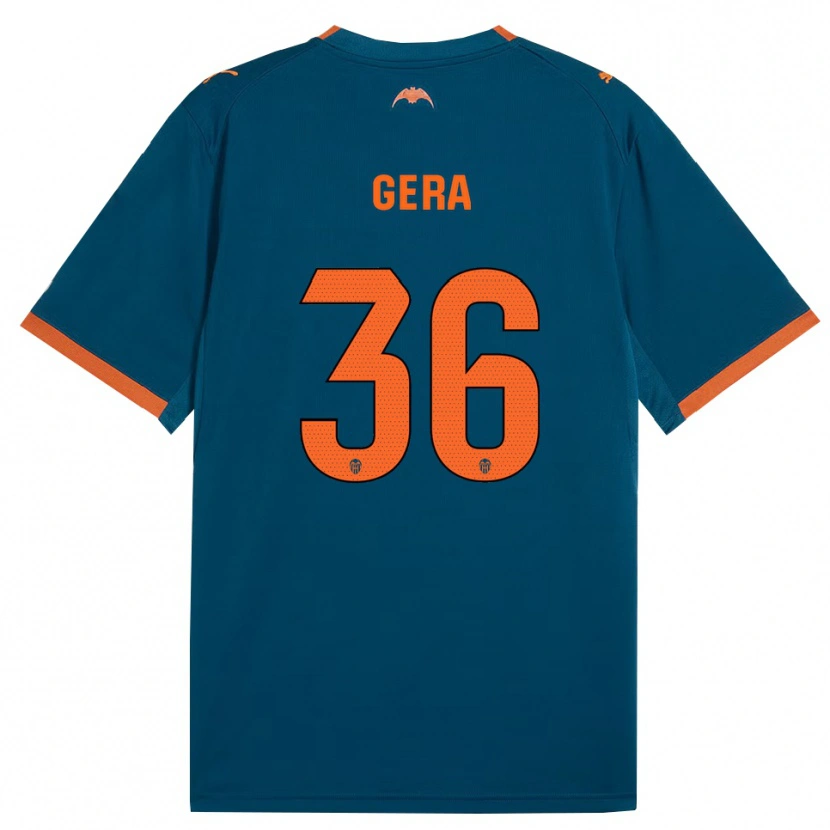 Danxen Kinder Alin Gera #36 Stahlblau Orange Auswärtstrikot Trikot 2026/27 T-Shirt