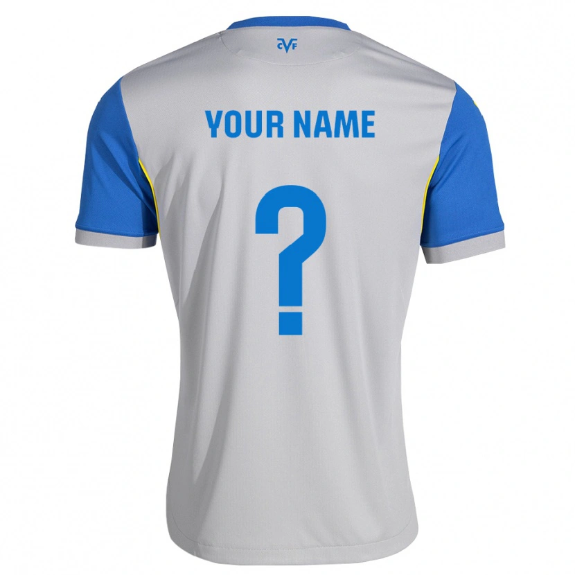 Danxen Kinder Ihren Namen #0 Dodgerblau Grau Auswärtstrikot Trikot 2026/27 T-Shirt