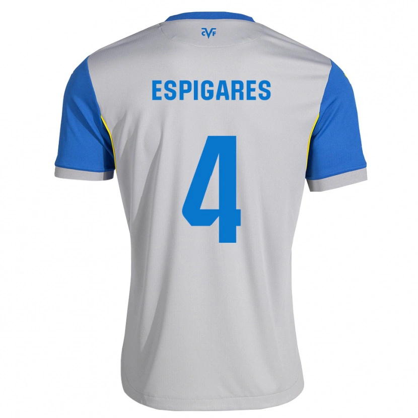 Danxen Kinder Antonio Espigares #4 Dodgerblau Grau Auswärtstrikot Trikot 2026/27 T-Shirt