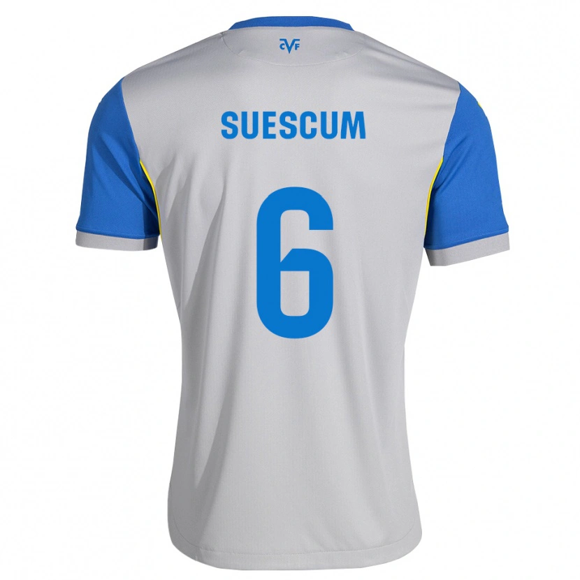 Danxen Kinder Hugo Suescum #6 Dodgerblau Grau Auswärtstrikot Trikot 2026/27 T-Shirt