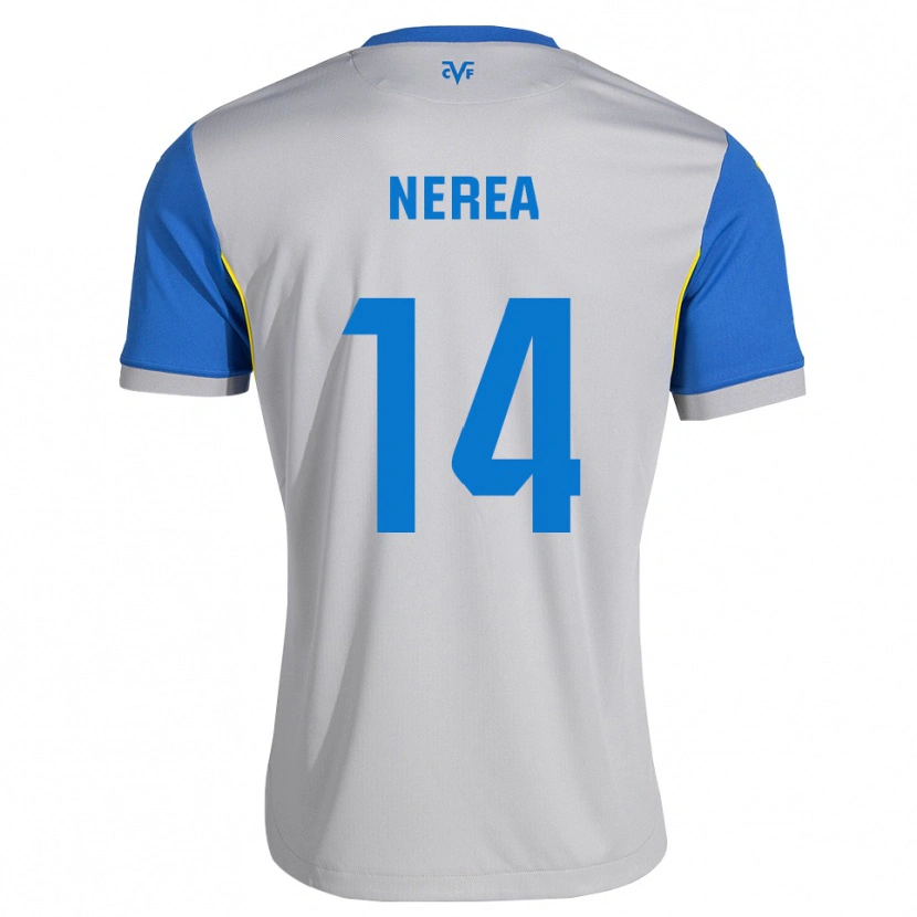 Danxen Kinder Nerea Pérez #14 Dodgerblau Grau Auswärtstrikot Trikot 2026/27 T-Shirt