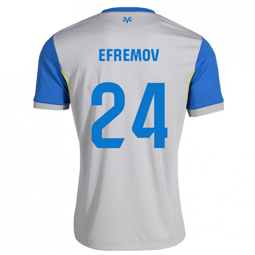 Danxen Kinder Anton Efremov #24 Dodgerblau Grau Auswärtstrikot Trikot 2026/27 T-Shirt