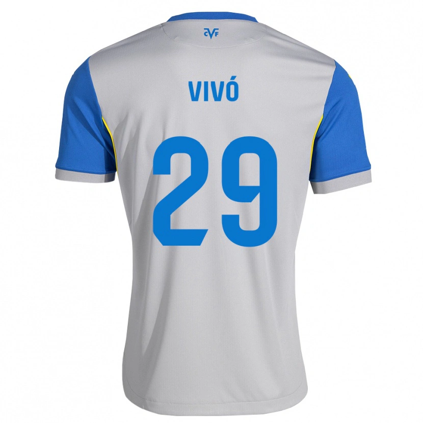 Danxen Kinder Adrián Vivó #29 Dodgerblau Grau Auswärtstrikot Trikot 2026/27 T-Shirt