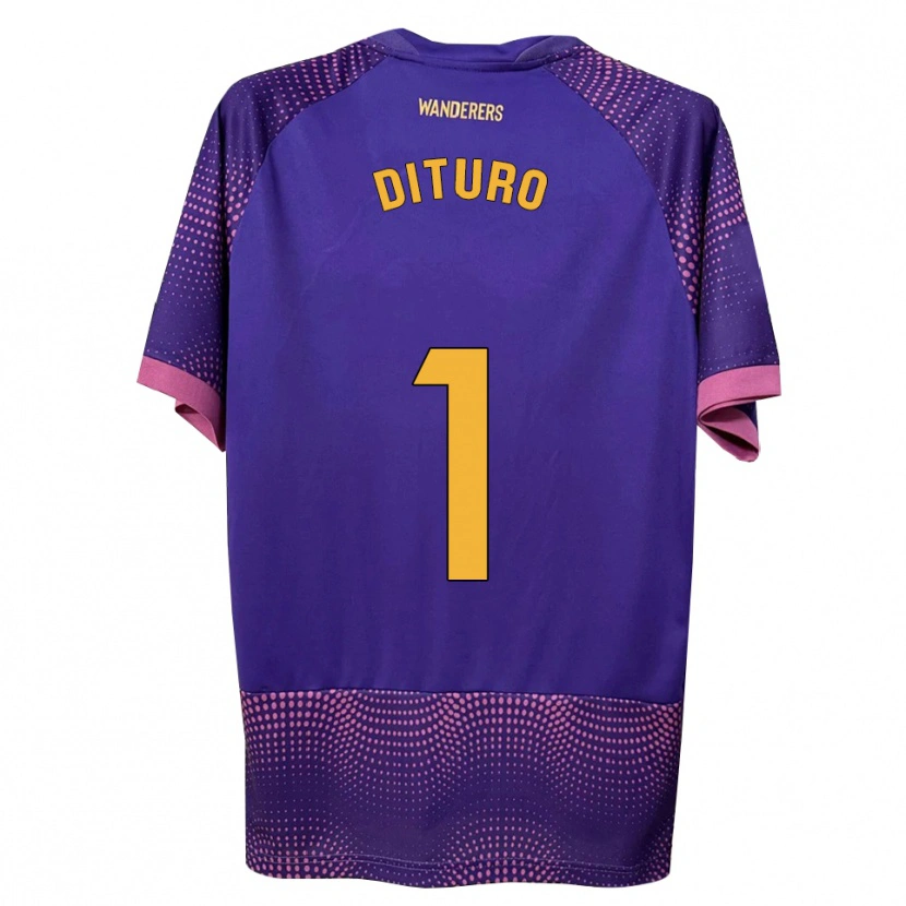 Danxen Kinder Matías Dituro #1 Lila Weiß Rosa Auswärtstrikot Trikot 2026/27 T-Shirt