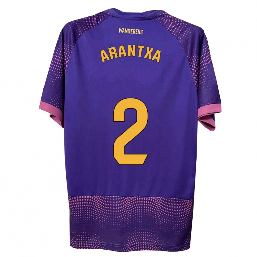 Danxen Kinder Arantxa Perez Ochando #2 Lila Weiß Rosa Auswärtstrikot Trikot 2026/27 T-Shirt