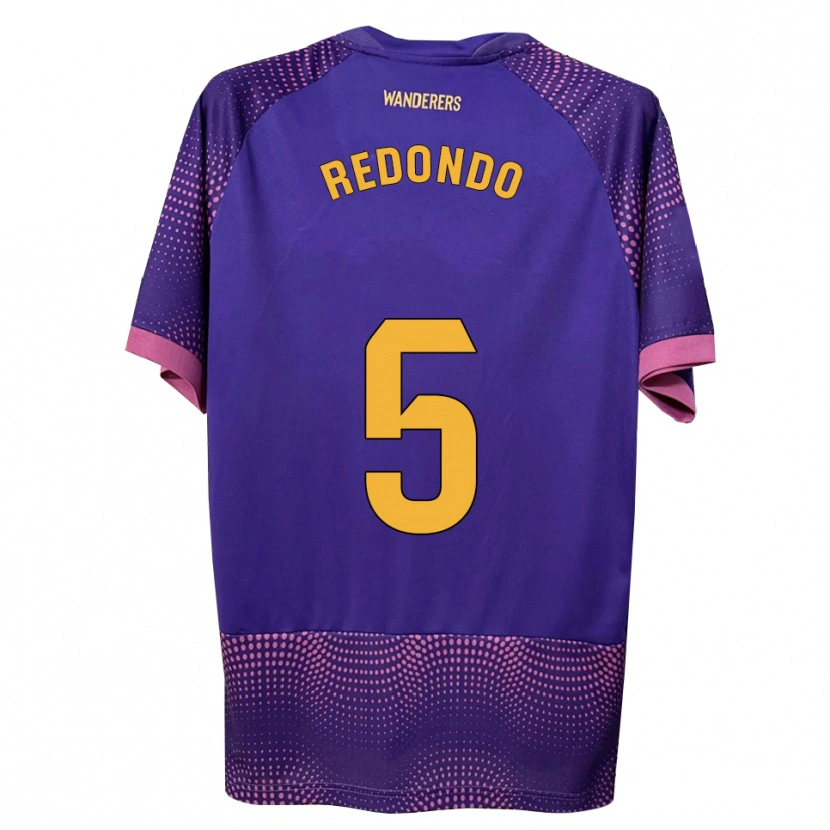 Danxen Kinder Federico Redondo #5 Lila Weiß Rosa Auswärtstrikot Trikot 2026/27 T-Shirt