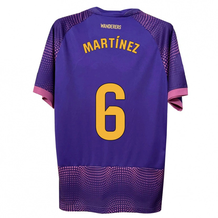 Danxen Kinder Antonio Martínez #6 Lila Weiß Rosa Auswärtstrikot Trikot 2026/27 T-Shirt