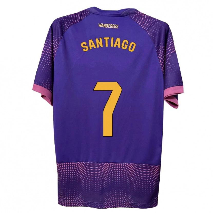 Danxen Kinder Yago Santiago #7 Lila Weiß Rosa Auswärtstrikot Trikot 2026/27 T-Shirt