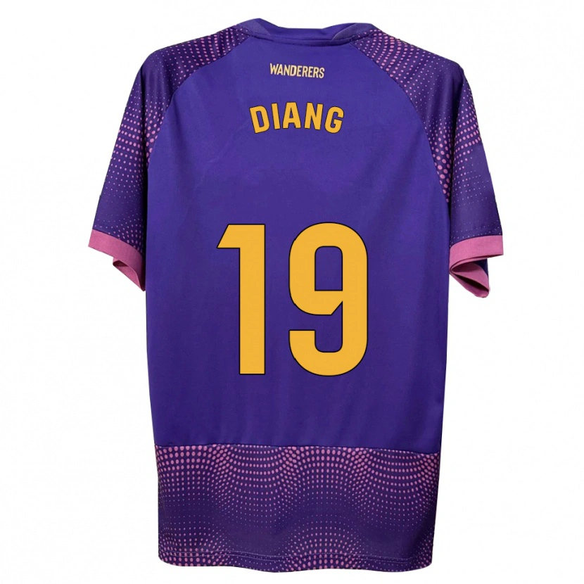Danxen Kinder Grady Diangana #19 Lila Weiß Rosa Auswärtstrikot Trikot 2026/27 T-Shirt