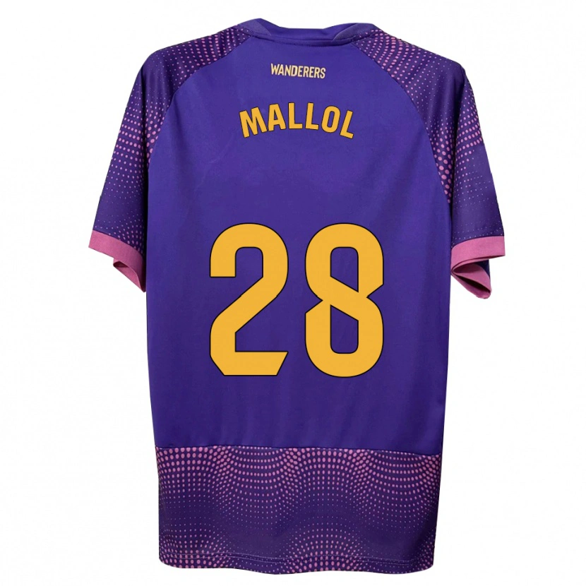 Danxen Kinder Enrique Mallol #28 Lila Weiß Rosa Auswärtstrikot Trikot 2026/27 T-Shirt