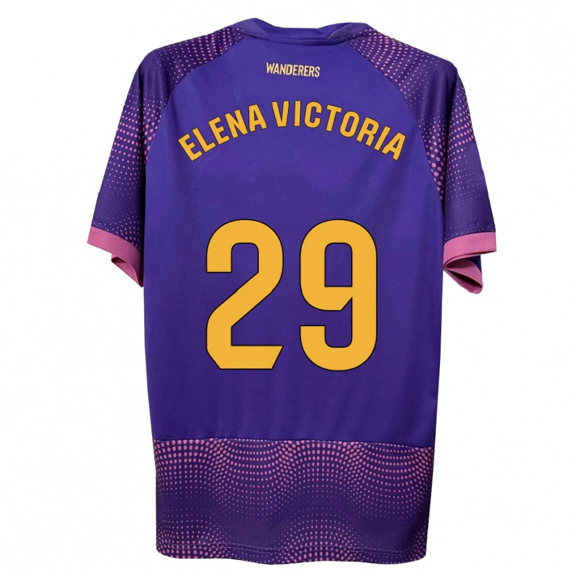 Danxen Kinder Elena Victoria Mas Berna #29 Lila Weiß Rosa Auswärtstrikot Trikot 2026/27 T-Shirt