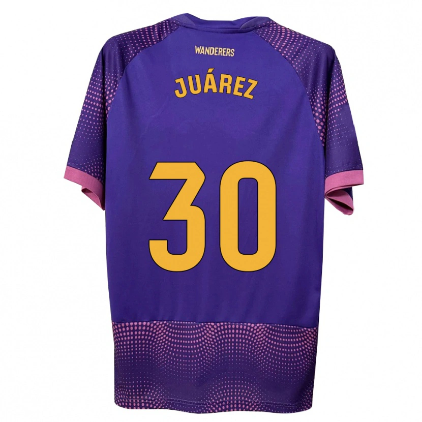 Danxen Kinder Salva Juárez #30 Lila Weiß Rosa Auswärtstrikot Trikot 2026/27 T-Shirt