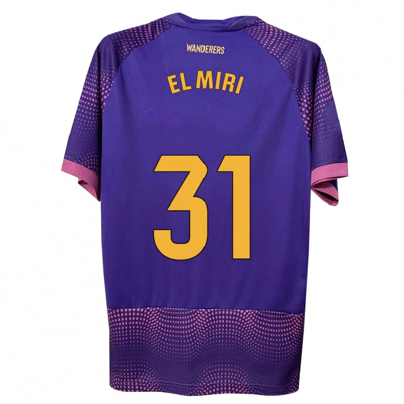 Danxen Kinder Walid El Miri #31 Lila Weiß Rosa Auswärtstrikot Trikot 2026/27 T-Shirt