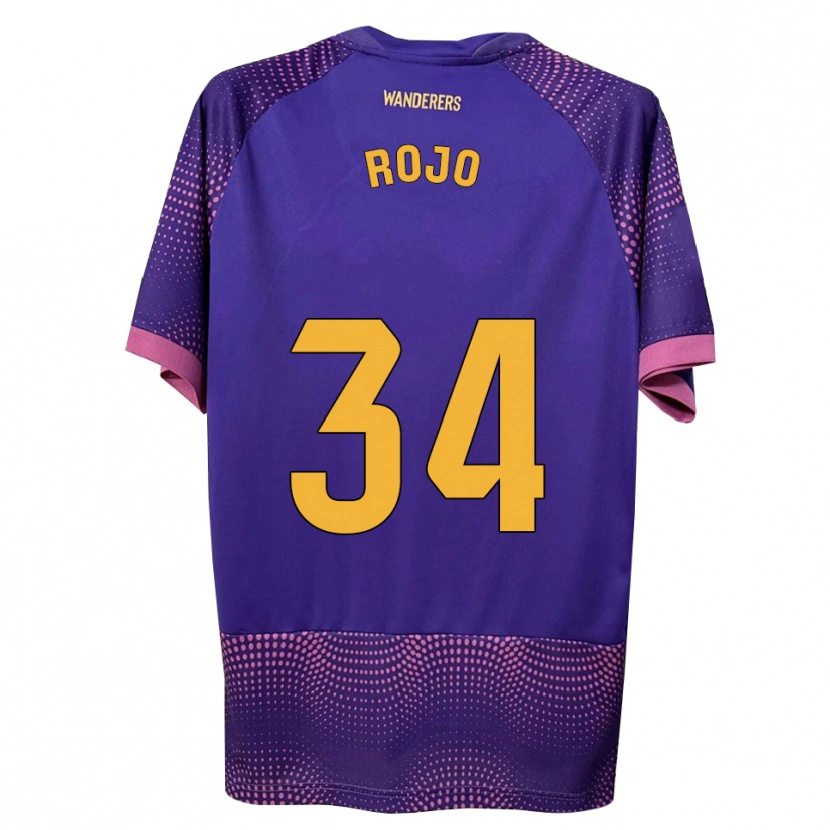 Danxen Kinder Pablo Rojo #34 Lila Weiß Rosa Auswärtstrikot Trikot 2026/27 T-Shirt