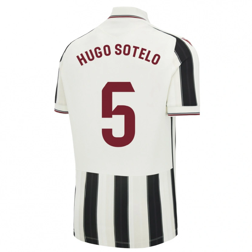 Danxen Kinder Hugo Sotelo #5 Schwarz Weiß Rot Auswärtstrikot Trikot 2026/27 T-Shirt