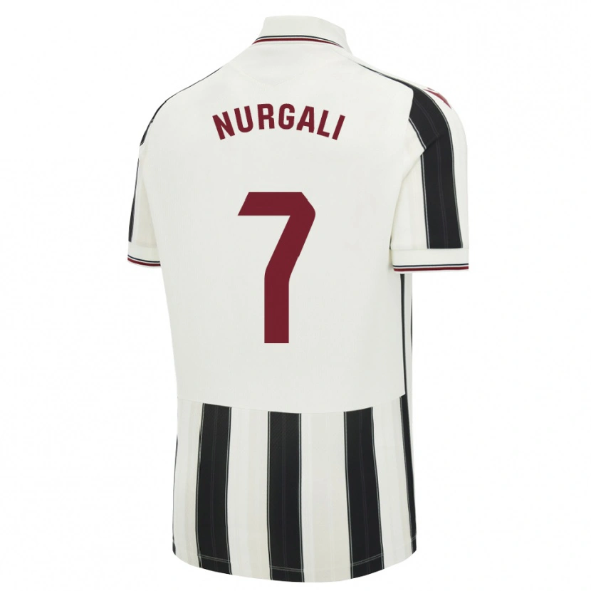 Danxen Kinder Aldiyar Nurgali #7 Schwarz Weiß Rot Auswärtstrikot Trikot 2026/27 T-Shirt