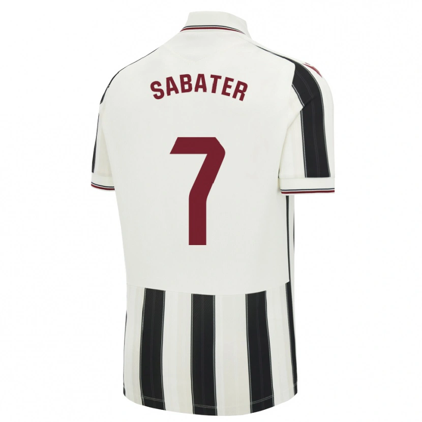Danxen Kinder Ethan Sabater #7 Schwarz Weiß Rot Auswärtstrikot Trikot 2026/27 T-Shirt