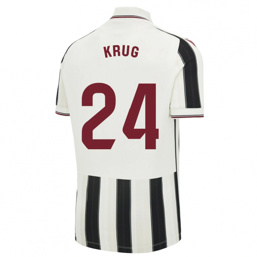 Danxen Kinder Martín Krug #24 Schwarz Weiß Rot Auswärtstrikot Trikot 2026/27 T-Shirt