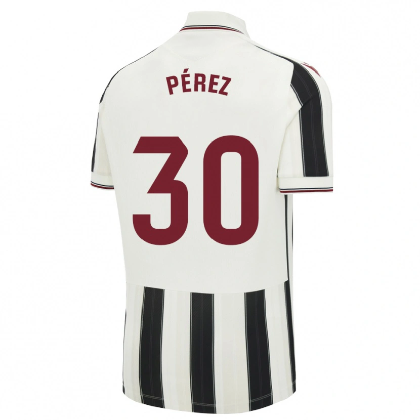 Danxen Kinder Luismi Pérez #30 Schwarz Weiß Rot Auswärtstrikot Trikot 2026/27 T-Shirt