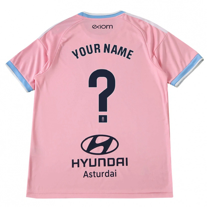Danxen Kinder Ihren Namen #0 Kornblumenblau Rosa Auswärtstrikot Trikot 2026/27 T-Shirt
