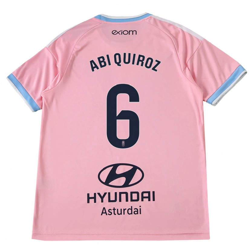 Danxen Kinder Abi Quiroz #6 Kornblumenblau Rosa Auswärtstrikot Trikot 2026/27 T-Shirt