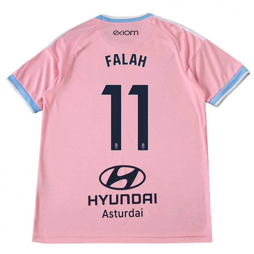 Danxen Kinder Omar Falah #11 Kornblumenblau Rosa Auswärtstrikot Trikot 2026/27 T-Shirt