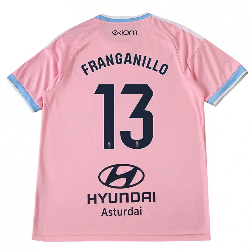 Danxen Kinder Samu Franganillo #13 Kornblumenblau Rosa Auswärtstrikot Trikot 2026/27 T-Shirt