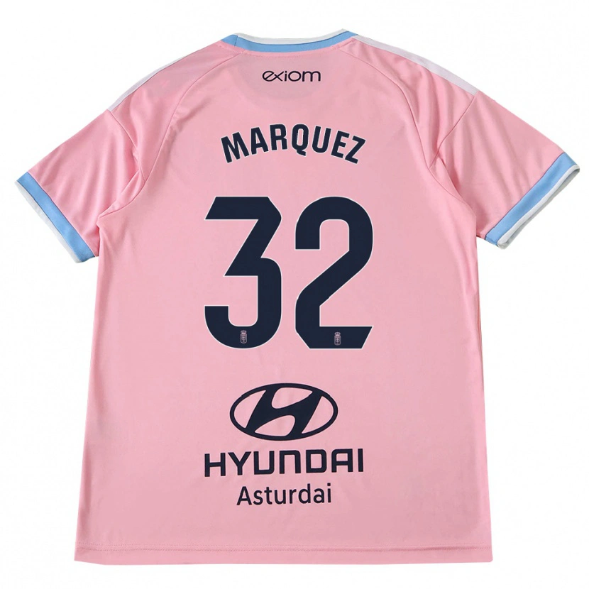Danxen Kinder Gerard Marquez #32 Kornblumenblau Rosa Auswärtstrikot Trikot 2026/27 T-Shirt
